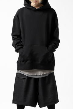 画像をギャラリービューアに読み込む, Y's REGULAR FIT LOGO SWEATER HOODIE (BLACK)