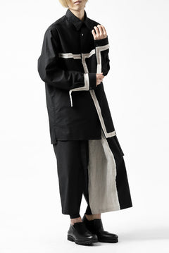 画像をギャラリービューアに読み込む, Y's BANG ON! No.139 ANCIENT TRIBE TAPE-STITCH SHIRT (BLACK)