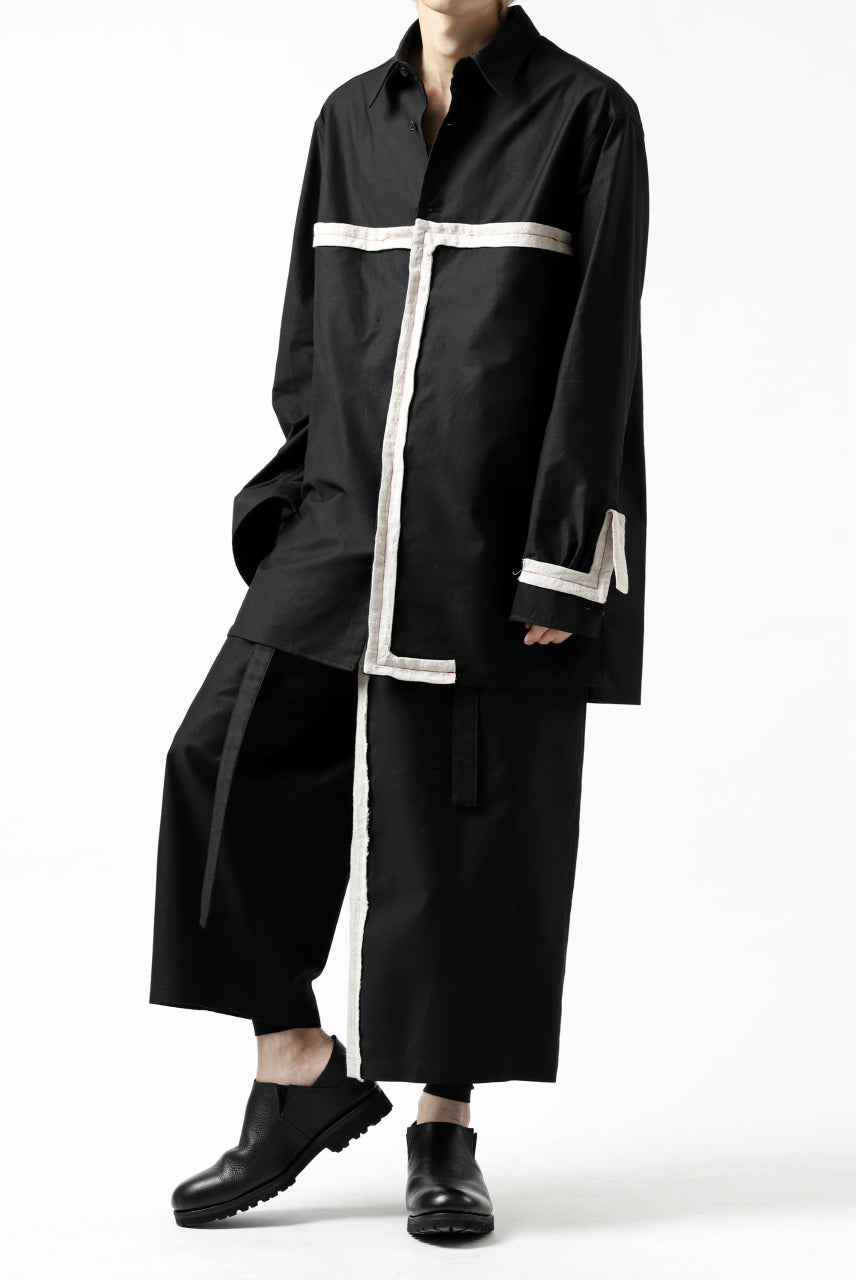 画像をギャラリービューアに読み込む, Y's BANG ON! No.139 ANCIENT TRIBE TAPE-STITCH SHIRT (BLACK)
