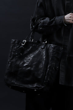 Load image into Gallery viewer, ISAMU KATAYAMA BACKLASH TOTE BAG / DOUBLE SHOULDER OBJECT DYED (BLACK) ※