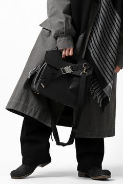 画像をギャラリービューアに読み込む, ierib BARK 2WAY HAND SHOULDER BAG / FVT Oiled Horse (BLACK)