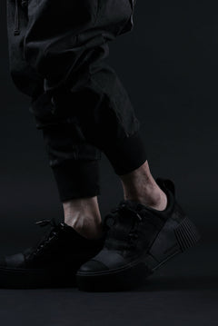 画像をギャラリービューアに読み込む, BORIS BIDJAN SABERI HORSE LEATHER LOW CUT SNEAKER / WASHED AND HAND TREATED "BAMBA2.1" (BLACK)