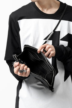 画像をギャラリービューアに読み込む, BORIS BIDJAN SABERI WALLETBAG / VEG TAN HORSE SKIN "WALLETBAG-F251" (BLACK)