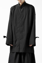 画像をギャラリービューアに読み込む, Y's BANG ON! No.120 CUFF ST CHINA SHIRT / AIR-TUMBLED COTTON (BLACK)