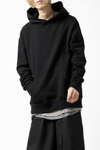 画像をギャラリービューアに読み込む, Y's REGULAR FIT LOGO SWEATER HOODIE (BLACK)