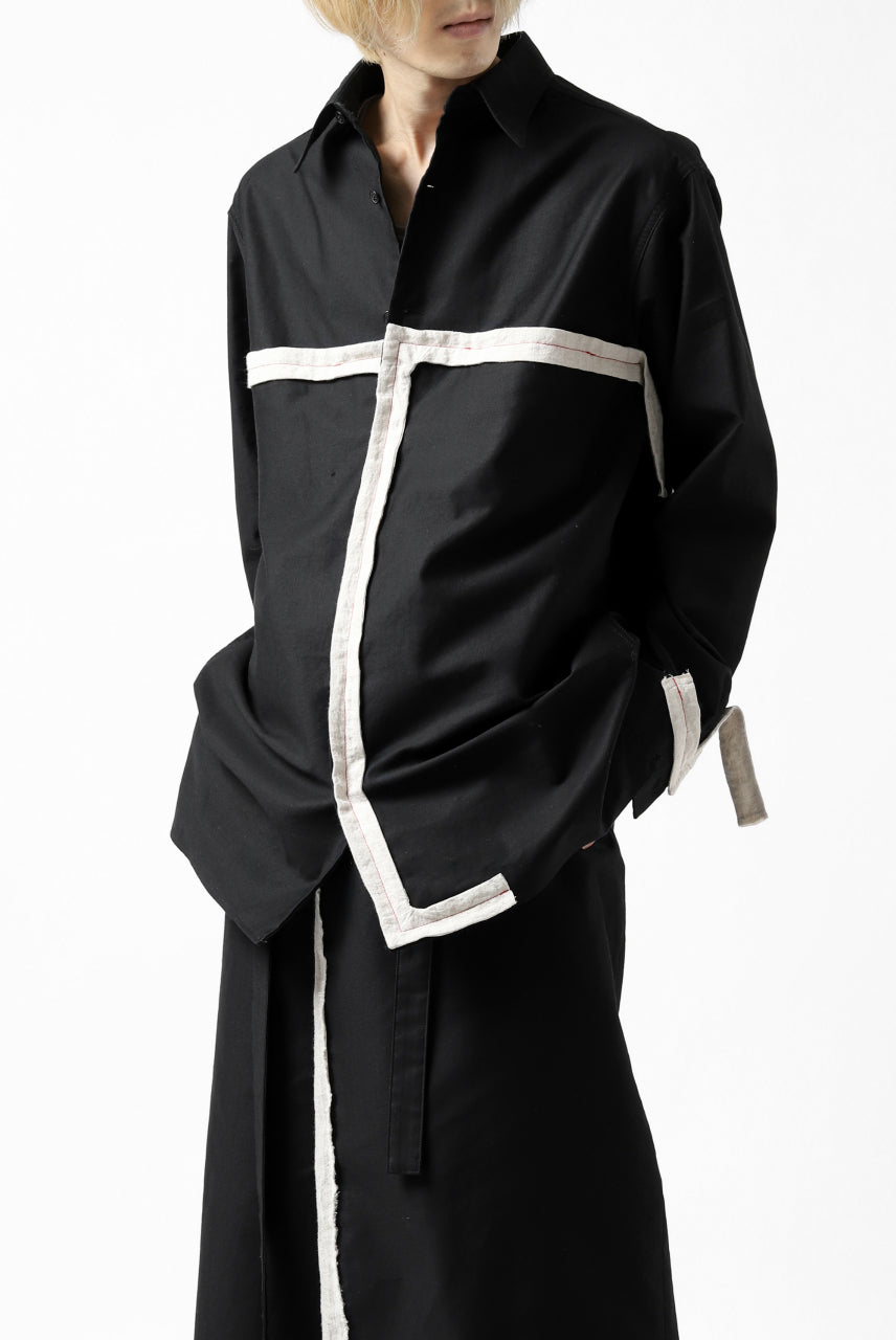 画像をギャラリービューアに読み込む, Y's BANG ON! No.139 ANCIENT TRIBE TAPE-STITCH SHIRT (BLACK)