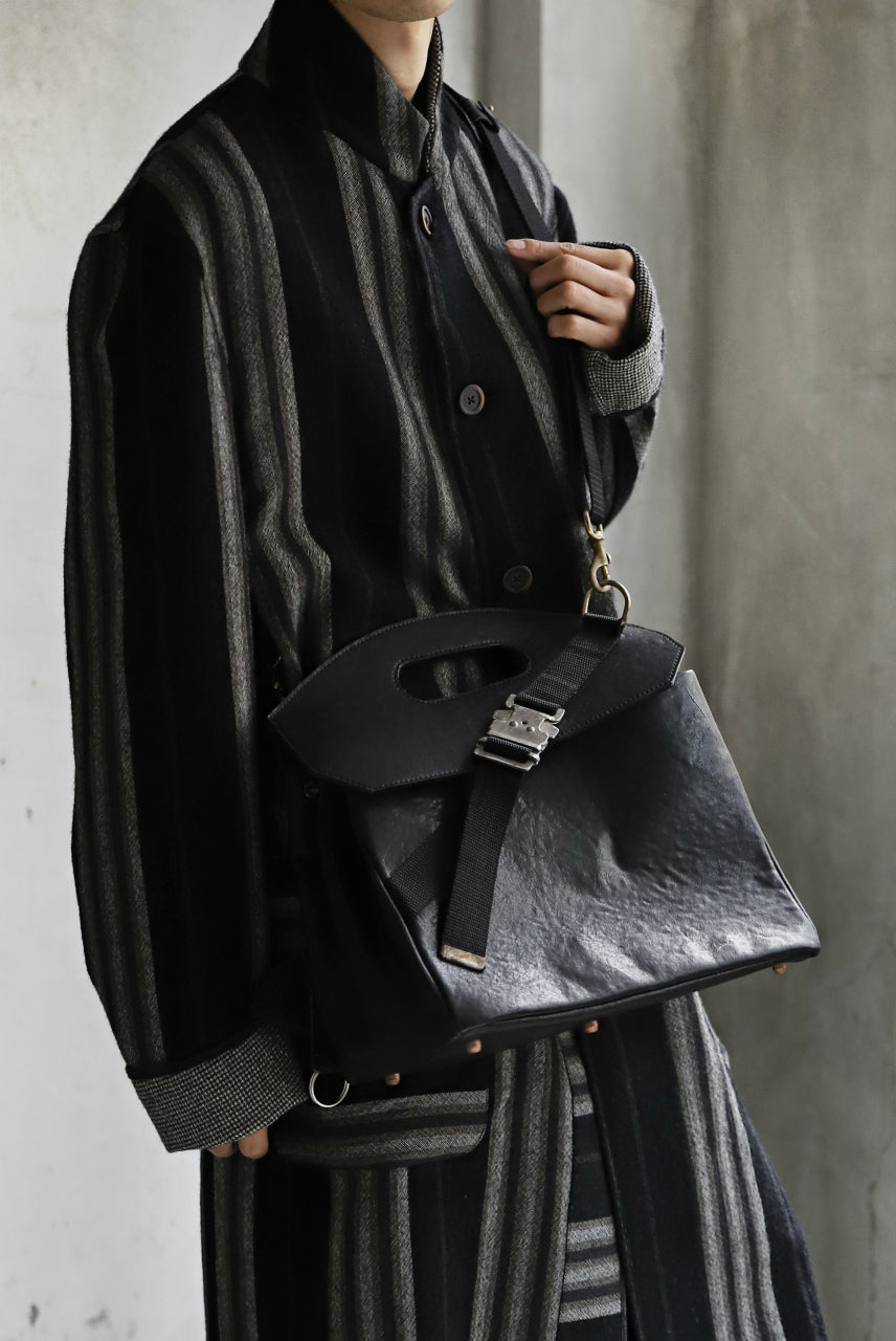 画像をギャラリービューアに読み込む, ierib BARK 2WAY HAND SHOULDER BAG / FVT Oiled Horse (BLACK)