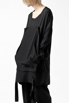画像をギャラリービューアに読み込む, SOSNOVSKA WIDE SHIRTED LONG SLEEVE TOP (BLACK)