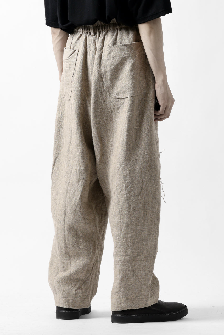 YUTA MATSUOKA wide tapered pants / safiran linen (ecru)