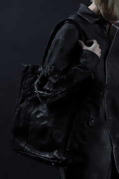 Load image into Gallery viewer, ISAMU KATAYAMA BACKLASH TOTE BAG / DOUBLE SHOULDER OBJECT DYED (BLACK) ※