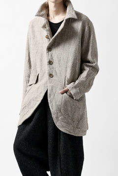 画像をギャラリービューアに読み込む, YUTA MATSUOKA semi-double jacket / knot yarn wool linen (ecru)