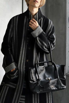 画像をギャラリービューアに読み込む, ierib ONE SHOULDER BOSTON BAG / smooth horse leather (BLACK)
