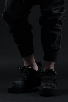 画像をギャラリービューアに読み込む, BORIS BIDJAN SABERI HORSE LEATHER LOW CUT SNEAKER / WASHED AND HAND TREATED "BAMBA2.1" (BLACK)