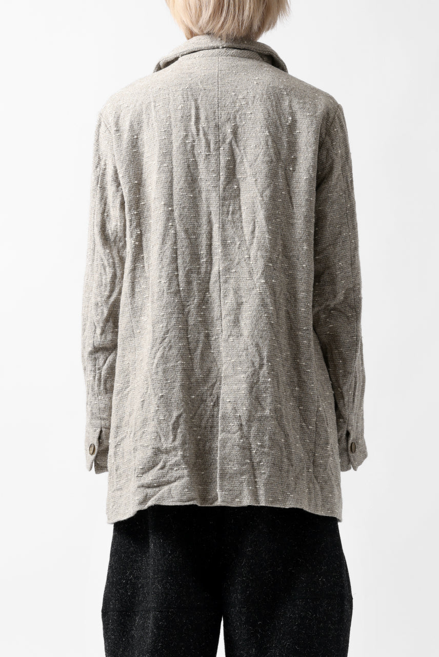 画像をギャラリービューアに読み込む, YUTA MATSUOKA semi-double jacket / knot yarn wool linen (ecru)