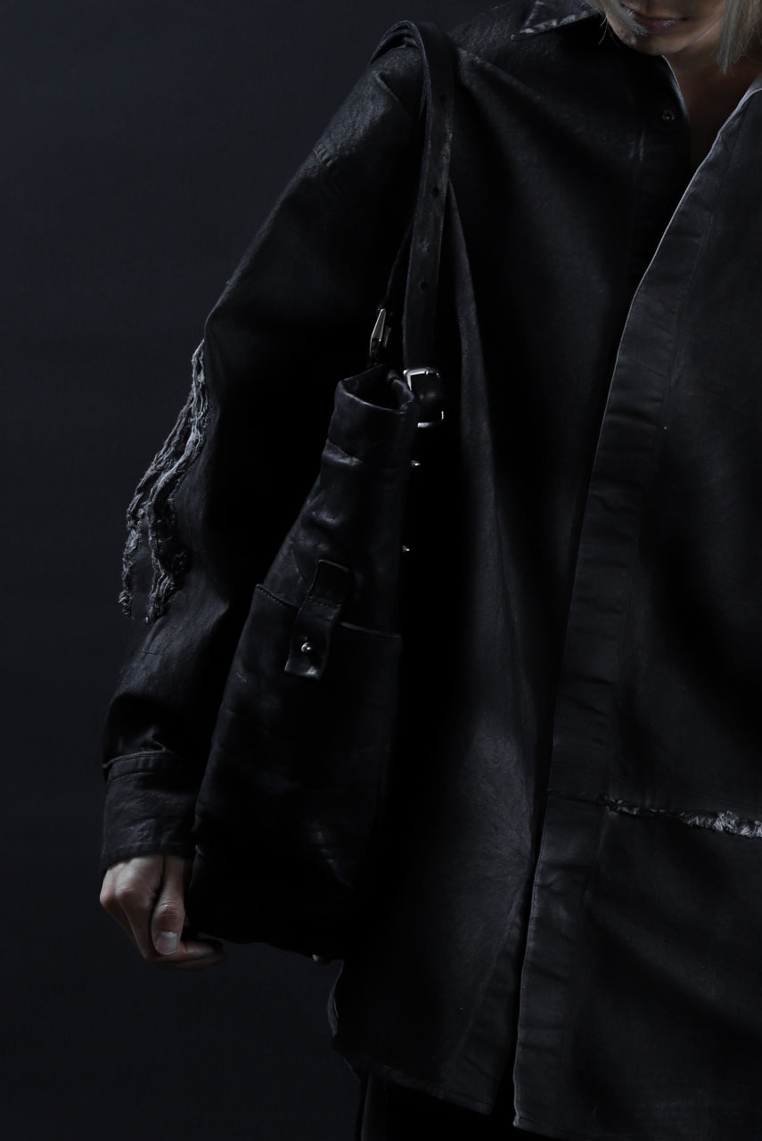 画像をギャラリービューアに読み込む, ISAMU KATAYAMA BACKLASH TOTE BAG / DOUBLE SHOULDER OBJECT DYED (BLACK)