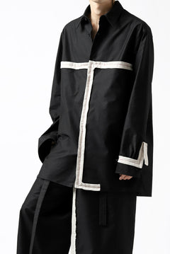 画像をギャラリービューアに読み込む, Y's BANG ON! No.139 ANCIENT TRIBE TAPE-STITCH SHIRT (BLACK)