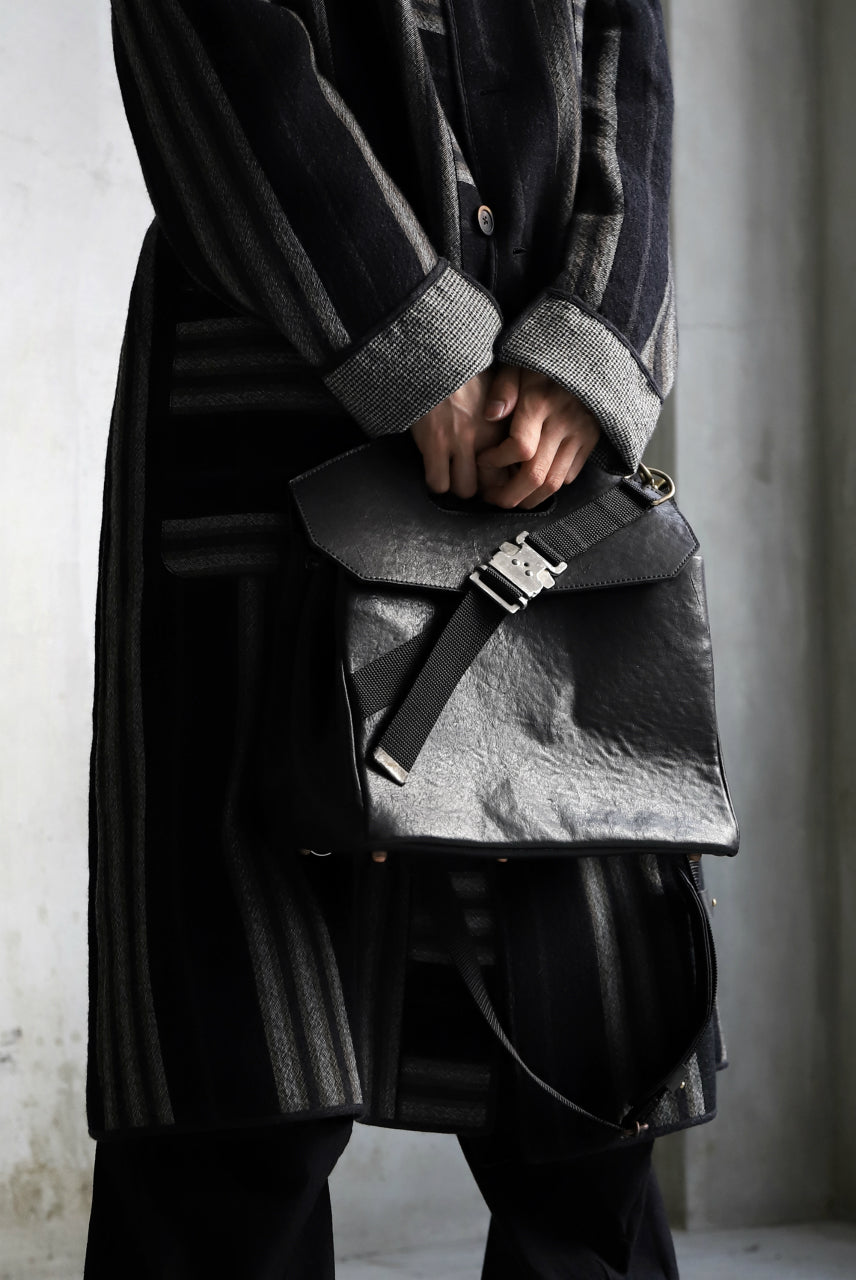 画像をギャラリービューアに読み込む, ierib BARK 2WAY HAND SHOULDER BAG / FVT Oiled Horse (BLACK)