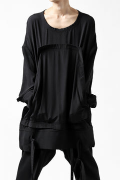画像をギャラリービューアに読み込む, SOSNOVSKA WIDE SHIRTED LONG SLEEVE TOP (BLACK)