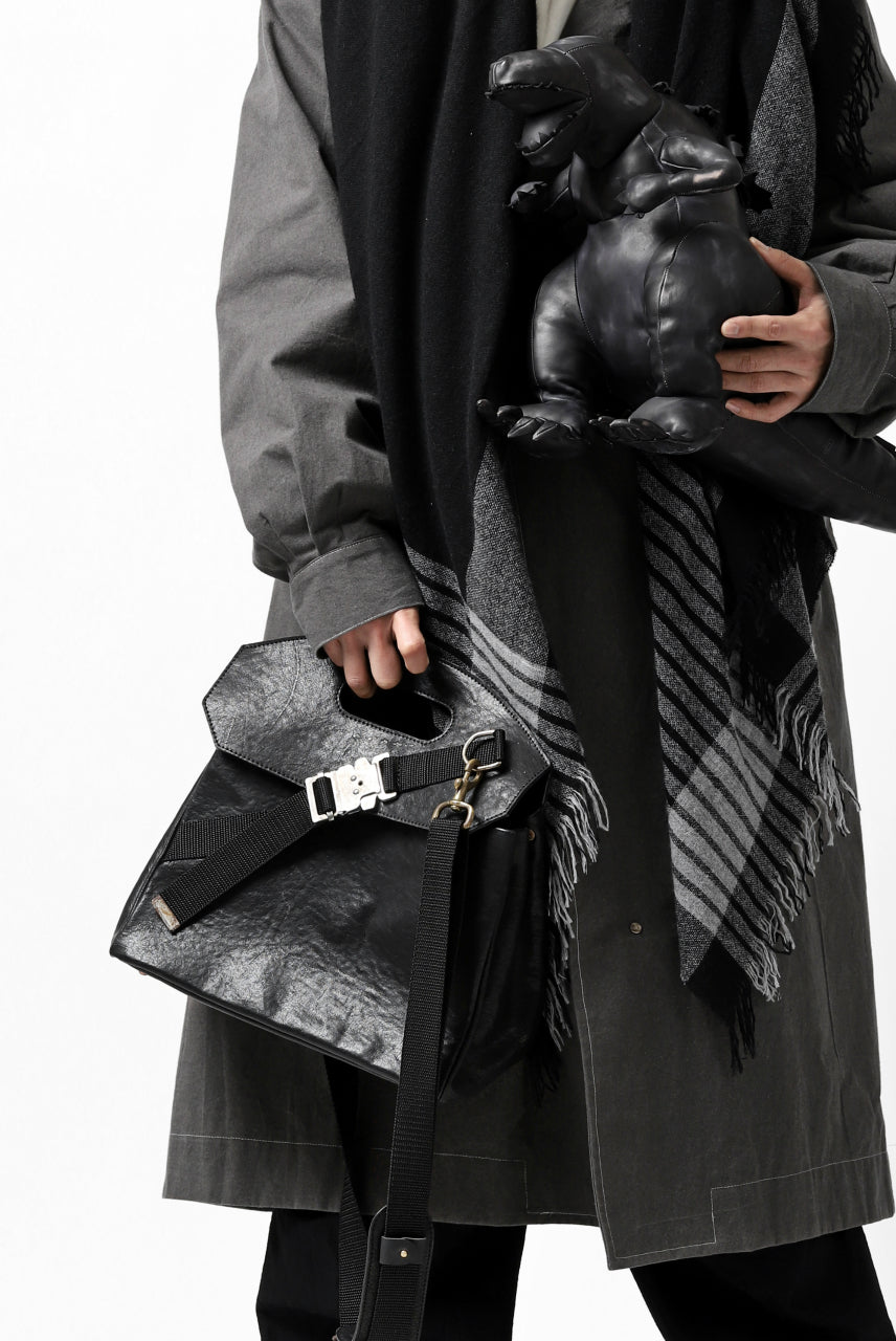 画像をギャラリービューアに読み込む, ierib BARK 2WAY HAND SHOULDER BAG / FVT Oiled Horse (BLACK)