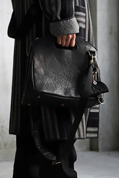 画像をギャラリービューアに読み込む, ierib BARK 2WAY HAND SHOULDER BAG / FVT Oiled Horse (BLACK)
