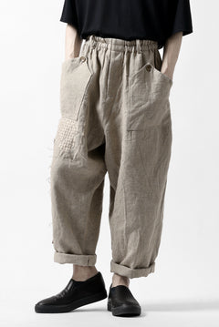 画像をギャラリービューアに読み込む, YUTA MATSUOKA wide tapered pants / safiran linen (ecru)