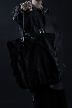 画像をギャラリービューアに読み込む, ISAMU KATAYAMA BACKLASH TOTE BAG / DOUBLE SHOULDER OBJECT DYED (BLACK)