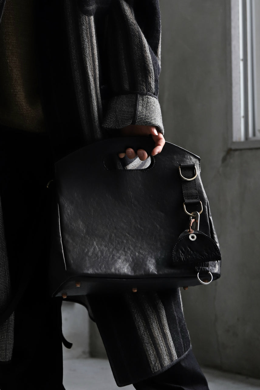 画像をギャラリービューアに読み込む, ierib BARK 2WAY HAND SHOULDER BAG / FVT Oiled Horse (BLACK)