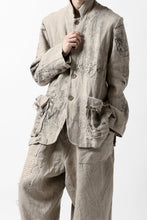 画像をギャラリービューアに読み込む, YUTA MATSUOKA 2B print jacket / safiran linen (ecru)