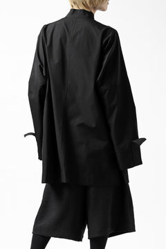 画像をギャラリービューアに読み込む, Y's BANG ON! No.120 CUFF ST CHINA SHIRT / AIR-TUMBLED COTTON (BLACK)