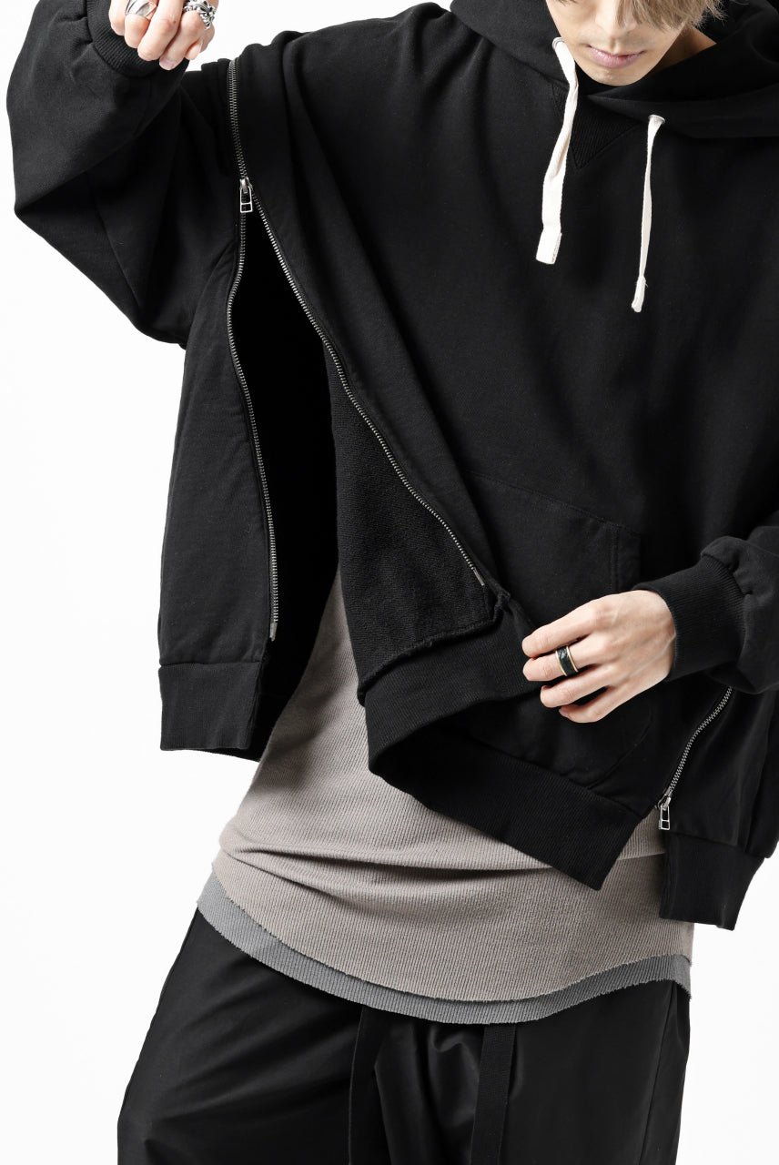 画像をギャラリービューアに読み込む, FACETASM ZIPPER SWEAT HOODIE (BLACK)