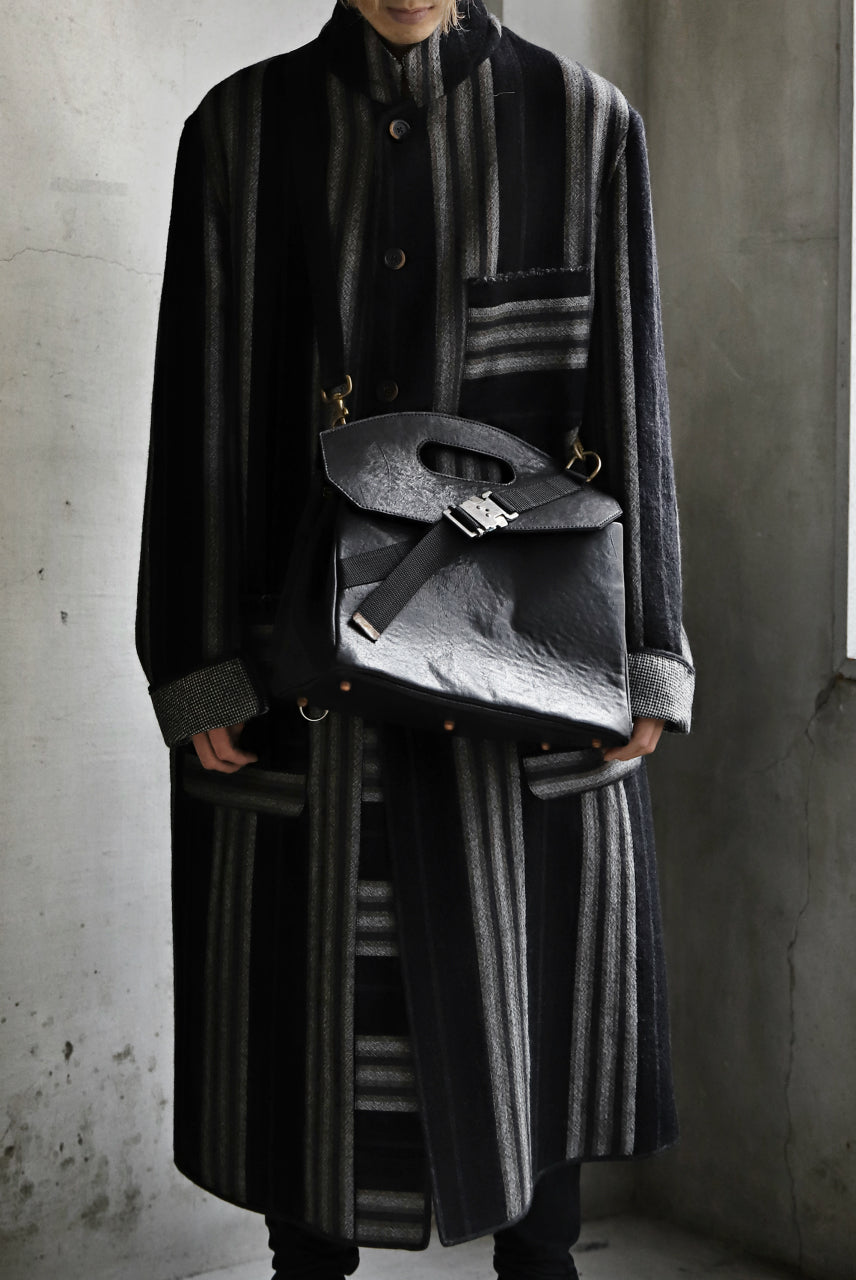 画像をギャラリービューアに読み込む, ierib BARK 2WAY HAND SHOULDER BAG / FVT Oiled Horse (BLACK)
