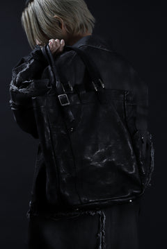 画像をギャラリービューアに読み込む, ISAMU KATAYAMA BACKLASH TOTE BAG / DOUBLE SHOULDER OBJECT DYED (BLACK)