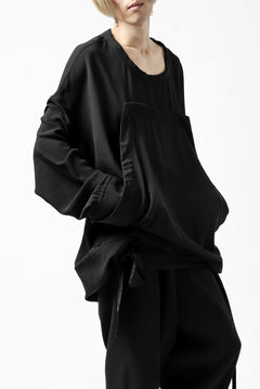 画像をギャラリービューアに読み込む, SOSNOVSKA WIDE SHIRTED LONG SLEEVE TOP (BLACK)