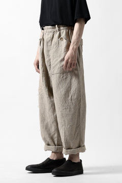 画像をギャラリービューアに読み込む, YUTA MATSUOKA wide tapered pants / safiran linen (ecru)