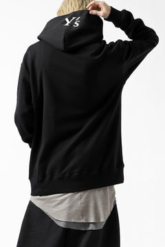 画像をギャラリービューアに読み込む, Y's REGULAR FIT LOGO SWEATER HOODIE (BLACK)