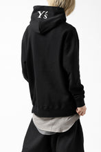 画像をギャラリービューアに読み込む, Y's REGULAR FIT LOGO SWEATER HOODIE (BLACK)