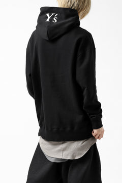 画像をギャラリービューアに読み込む, Y's REGULAR FIT LOGO SWEATER HOODIE (BLACK)
