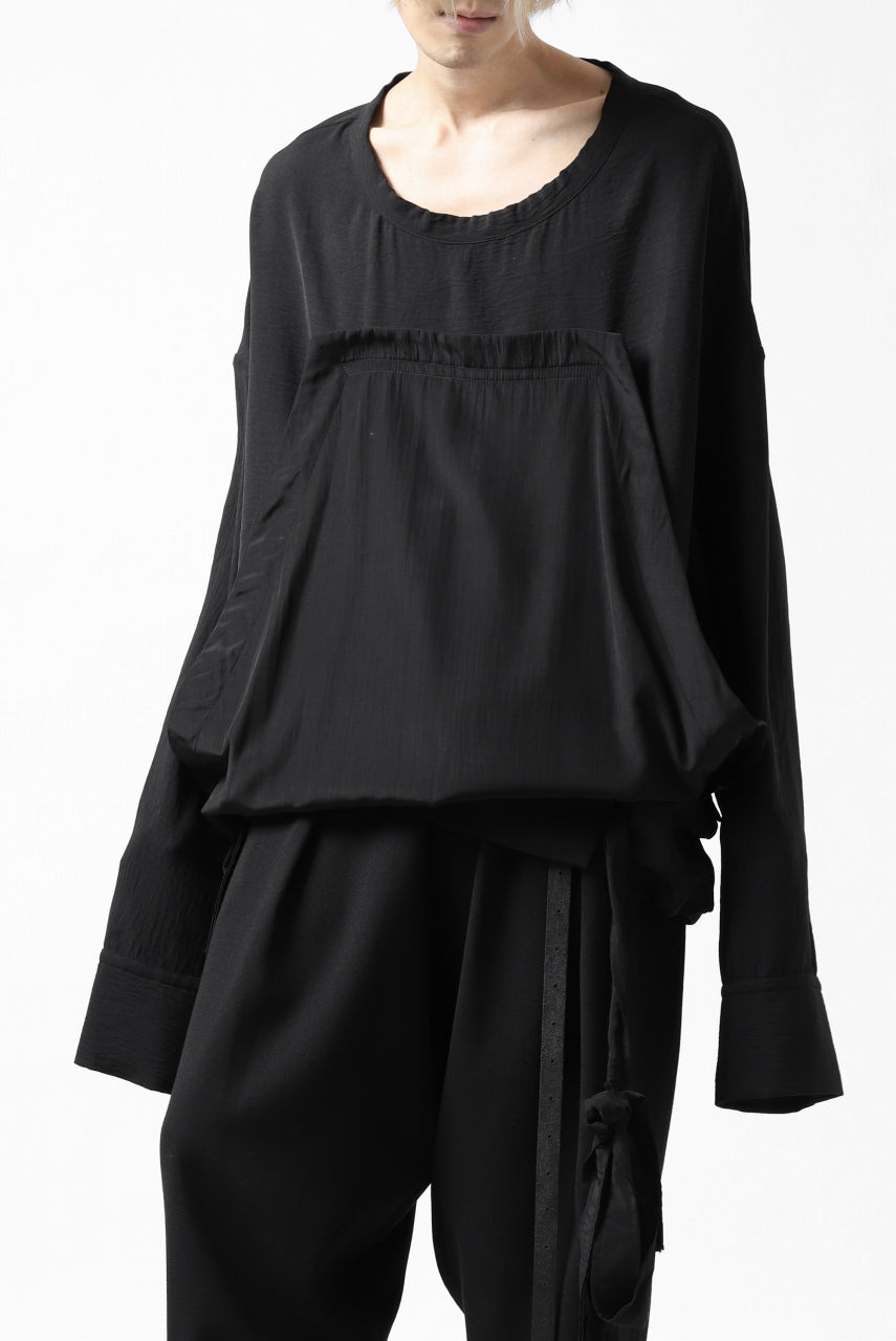 画像をギャラリービューアに読み込む, SOSNOVSKA WIDE SHIRTED LONG SLEEVE TOP (BLACK)