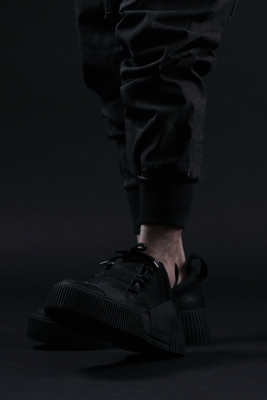 画像をギャラリービューアに読み込む, BORIS BIDJAN SABERI HORSE LEATHER LOW CUT SNEAKER / WASHED AND HAND TREATED &quot;BAMBA2.1&quot; (BLACK)