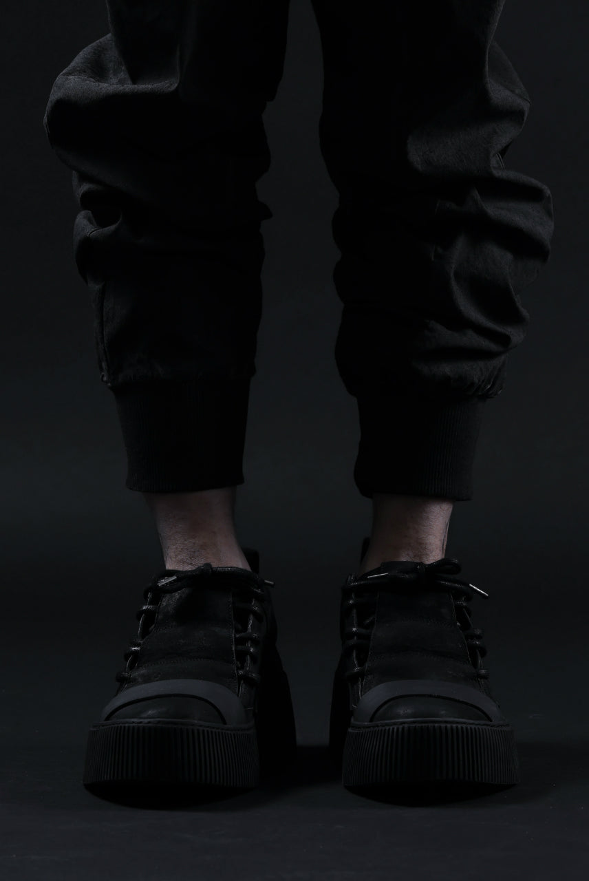 画像をギャラリービューアに読み込む, BORIS BIDJAN SABERI HORSE LEATHER LOW CUT SNEAKER / WASHED AND HAND TREATED &quot;BAMBA2.1&quot; (BLACK)