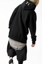画像をギャラリービューアに読み込む, Y's REGULAR FIT LOGO SWEATER HOODIE (BLACK)