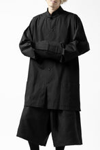 画像をギャラリービューアに読み込む, Y's BANG ON! No.120 CUFF ST CHINA SHIRT / AIR-TUMBLED COTTON (BLACK)