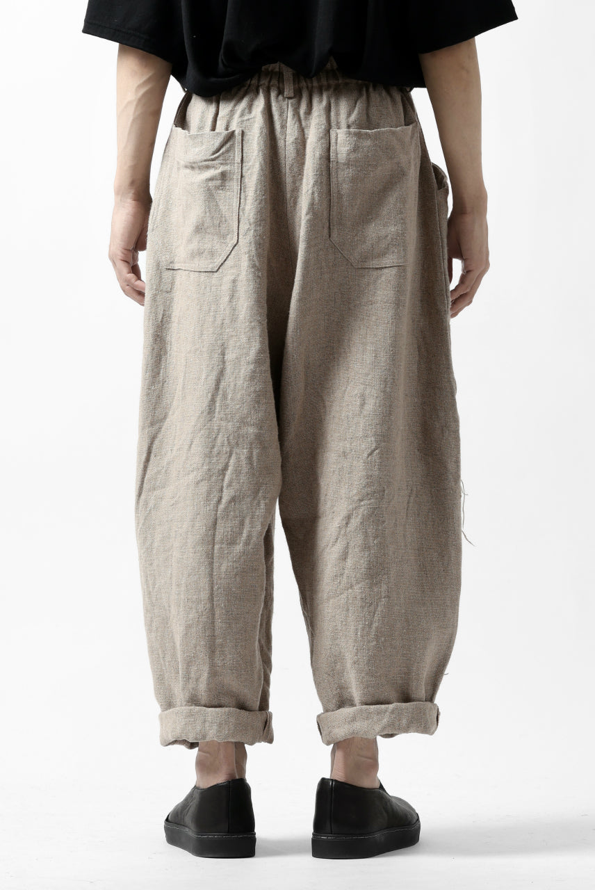 画像をギャラリービューアに読み込む, YUTA MATSUOKA wide tapered pants / safiran linen (ecru)