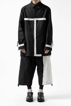 Load image into Gallery viewer, Y's BANG ON! No.150 SAROUEL HALF PANTS / CO TWILL + LI (BLACK)