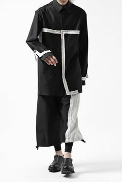 Load image into Gallery viewer, Y's BANG ON! No.150 SAROUEL HALF PANTS / CO TWILL + LI (BLACK)