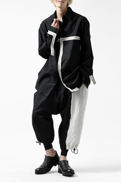 Load image into Gallery viewer, Y's BANG ON! No.150 SAROUEL HALF PANTS / CO TWILL + LI (BLACK)