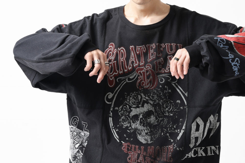 画像をギャラリービューアに読み込む, CHANGES VINTAGE REMAKE MULTI PANEL L-S TEE (BLACK #b)