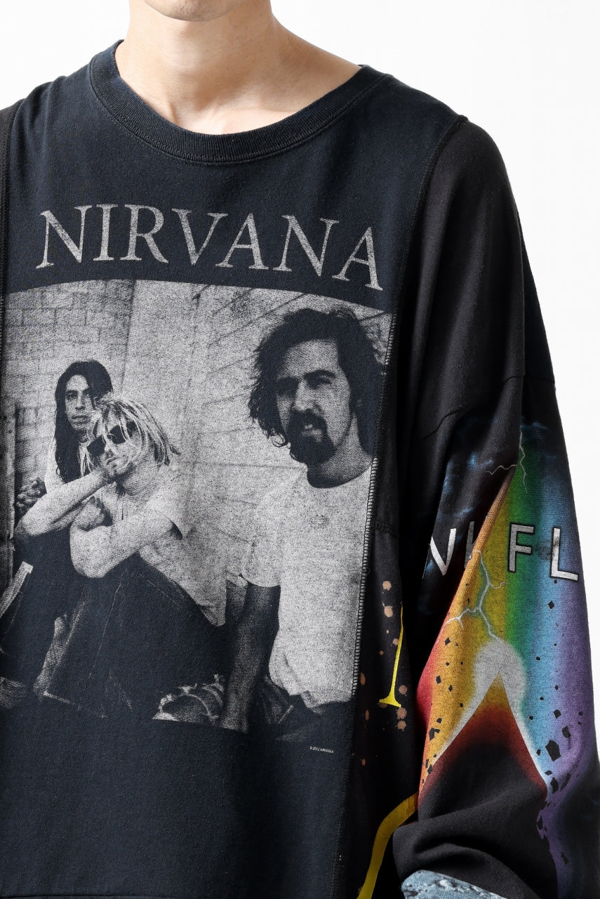 画像をギャラリービューアに読み込む, CHANGES VINTAGE REMAKE MULTI PANEL L-S TEE (BLACK #d)