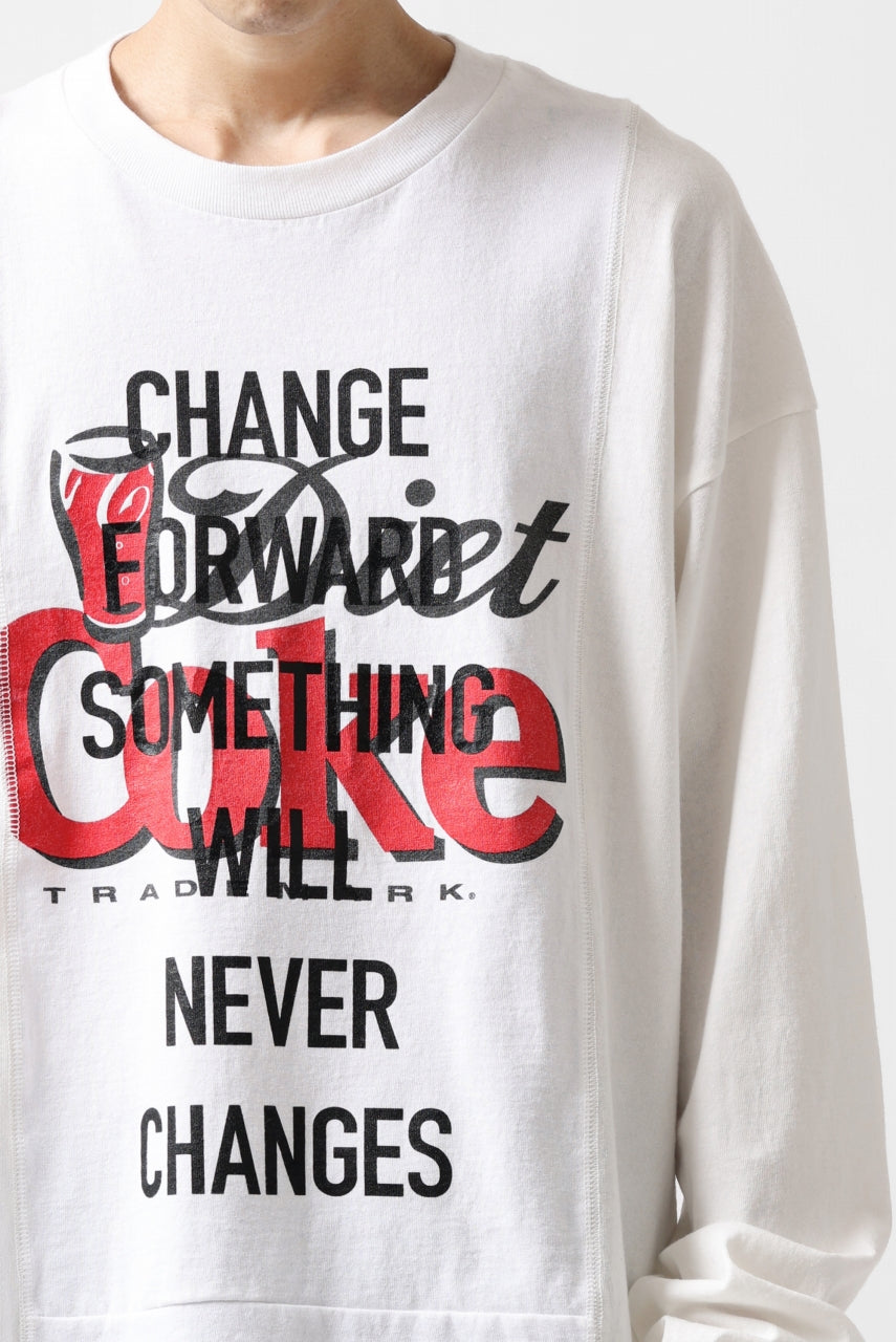 画像をギャラリービューアに読み込む, CHANGES VINTAGE REMAKE MULTI PANEL LONG SLEEVE TEE (MULTI WHITE #Coke)
