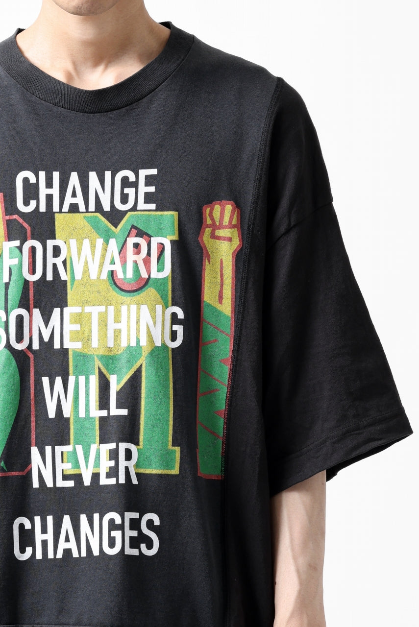 画像をギャラリービューアに読み込む, CHANGES VINTAGE REMAKE MULTI PANEL S/S TEE (BLACK #G)